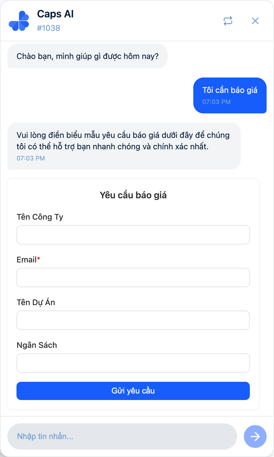 Yêu cầu Báo giá
